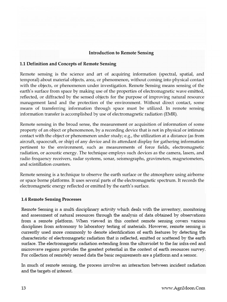 Remote Sensing and GIS Application | PDF | Remote Sensing ...