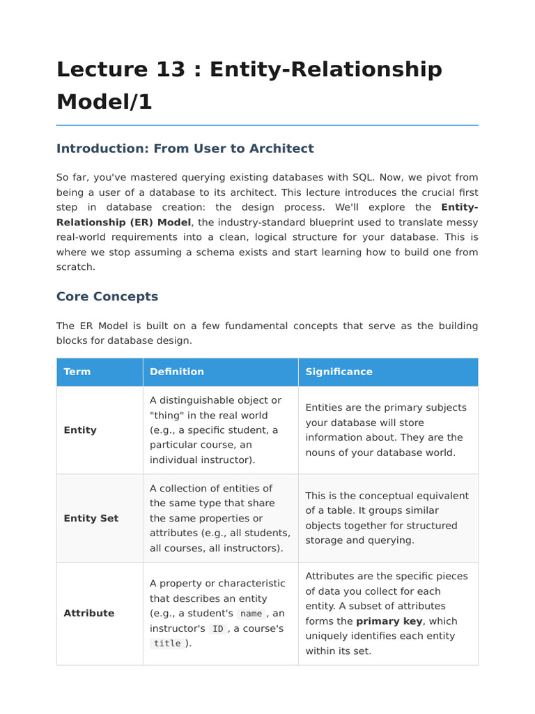 Notes W3L39 | PDF | Databases | Conceptual Model