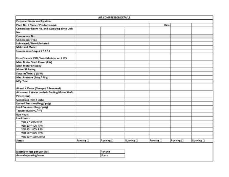 Compressor Sheet | PDF