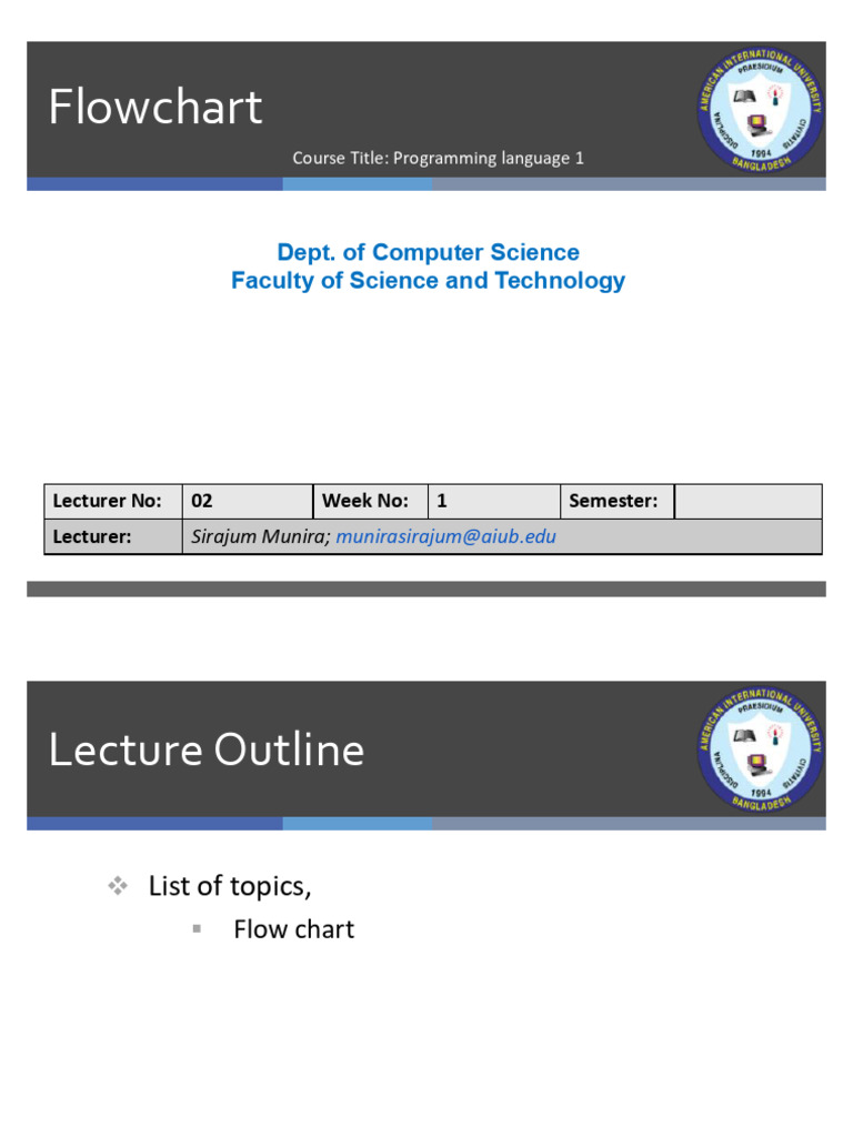 PL1 Lecture 1.2 Flowchart 9 | PDF
