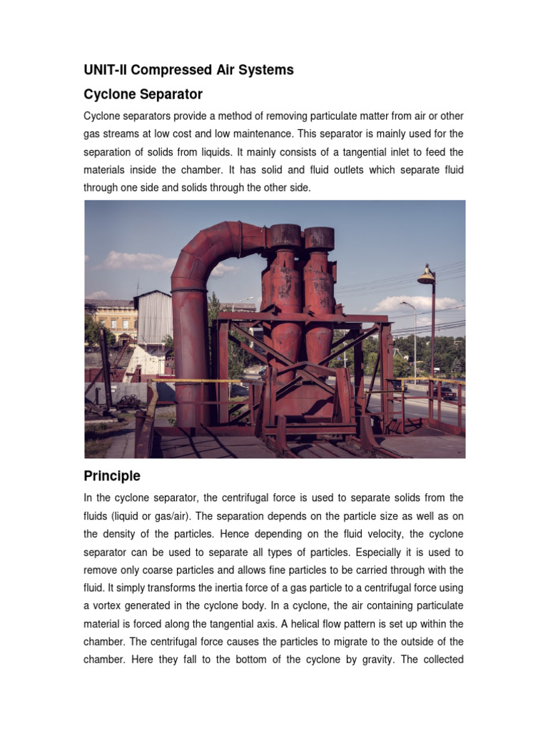 UNIT-III Compressed Air Systems | PDF | Gases | Applied And ...