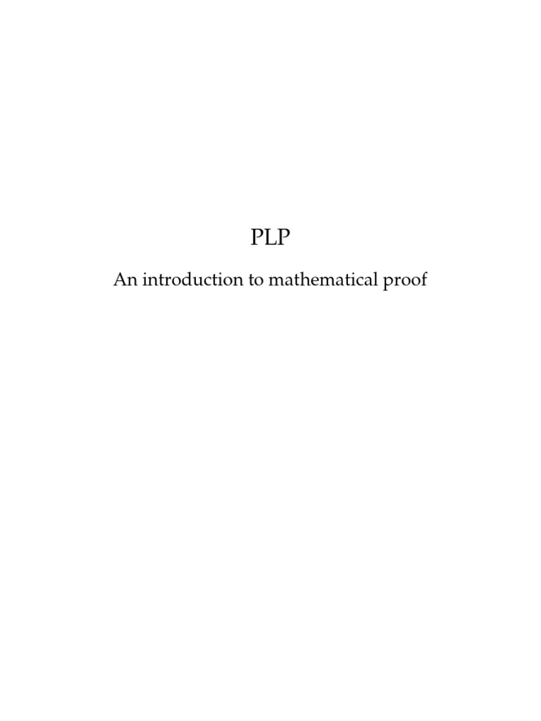 Intro To Math Proofs | PDF | Proposition | Set (Mathematics)