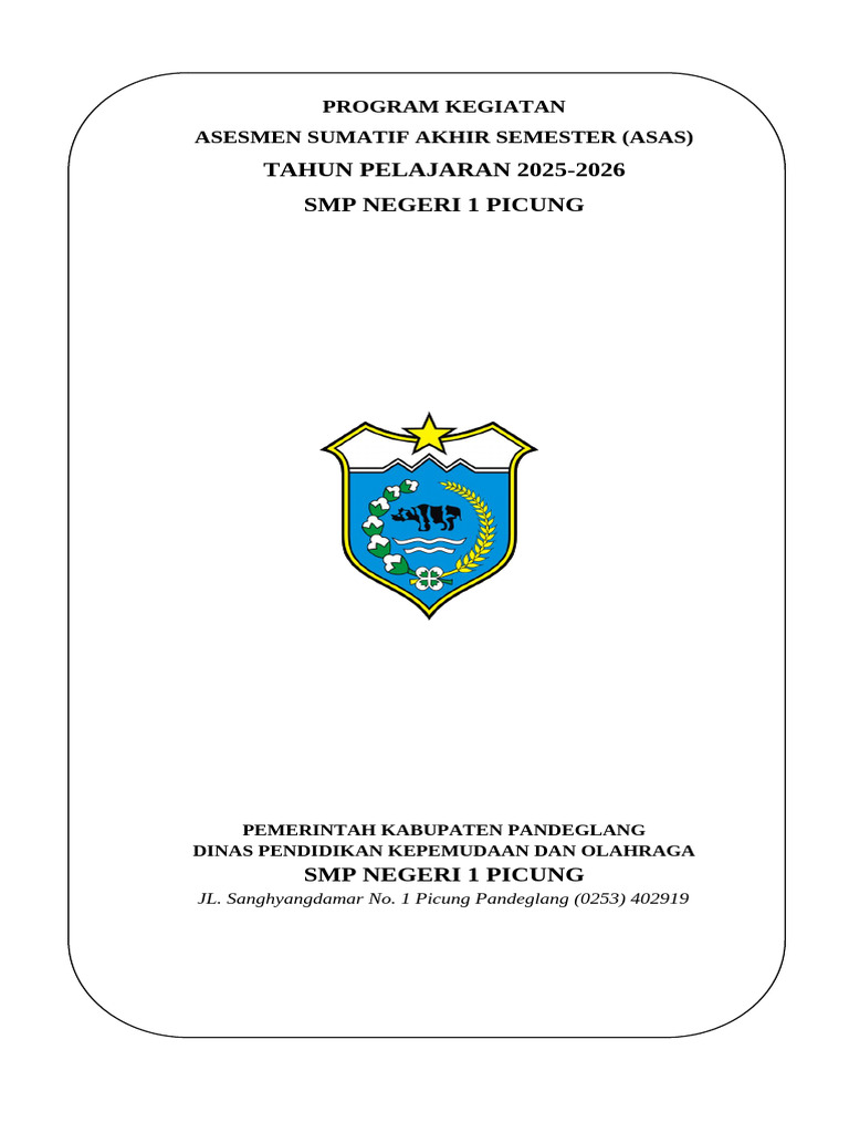 Program Asas 2025-2026 | PDF