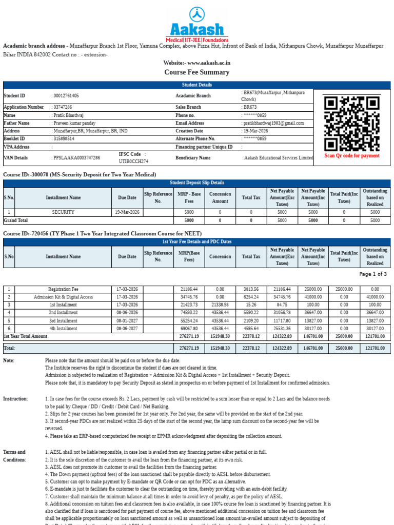Course Summary | PDF | Payments | Credit Card