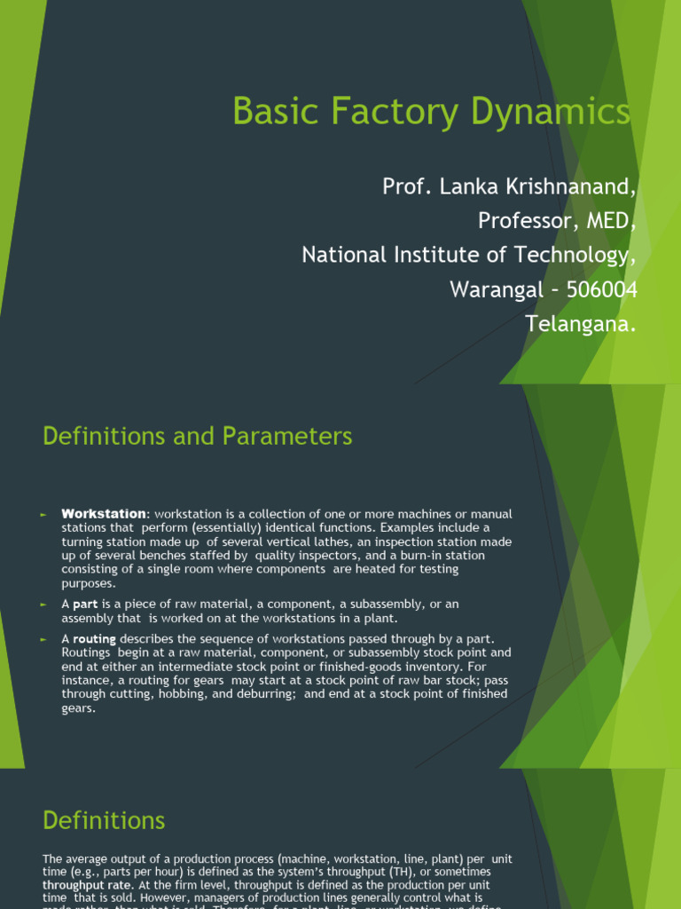 Basic Factory Dynamics | PDF | Inventory | Mathematics