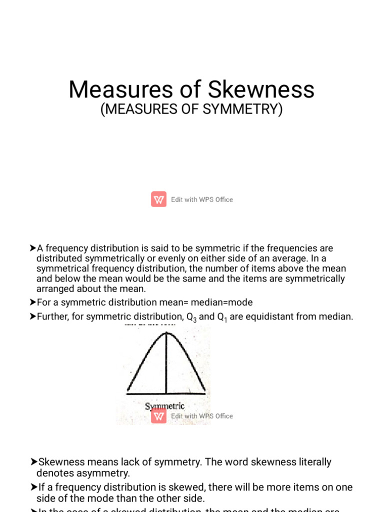 Measures of Skewness | PDF