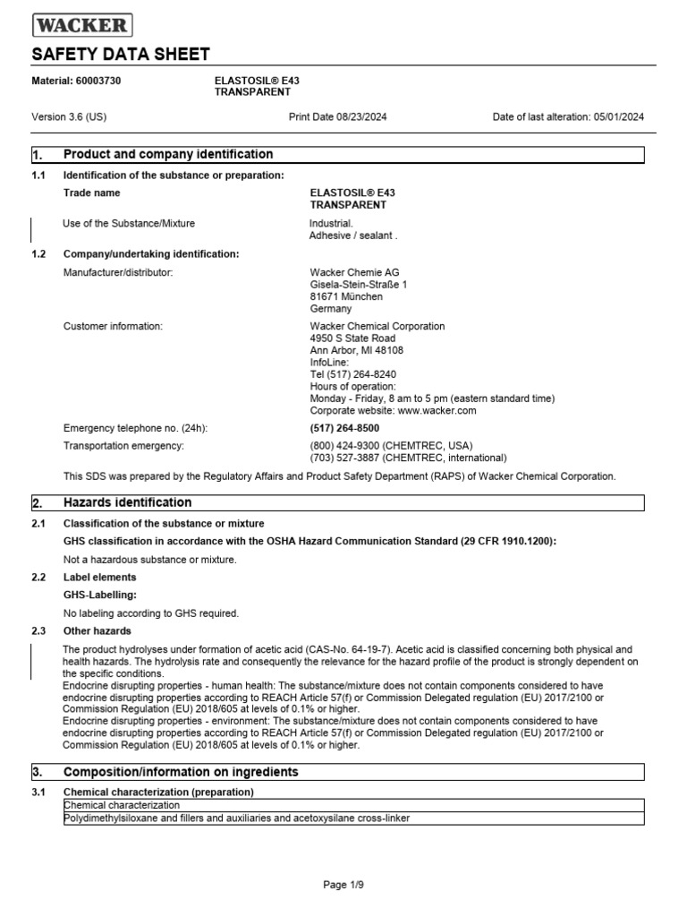 Wacker | PDF | Toxicity | Toxicology
