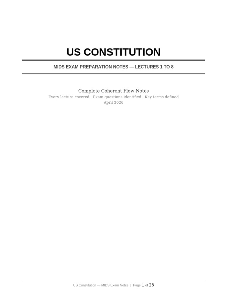 MIDS Constitution Notes | PDF | Constitutional Amendment | Veto