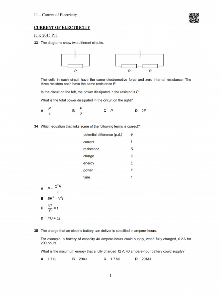 11 - Current of Electricity (2) - Converted | PDF | Electric Current ...