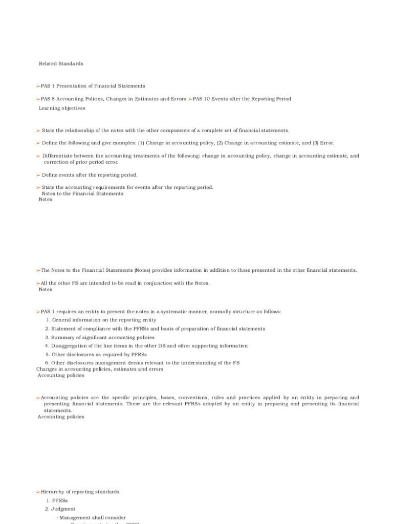 HO.06 Notes to FS Part1 | PDF | Depreciation | Going Concern