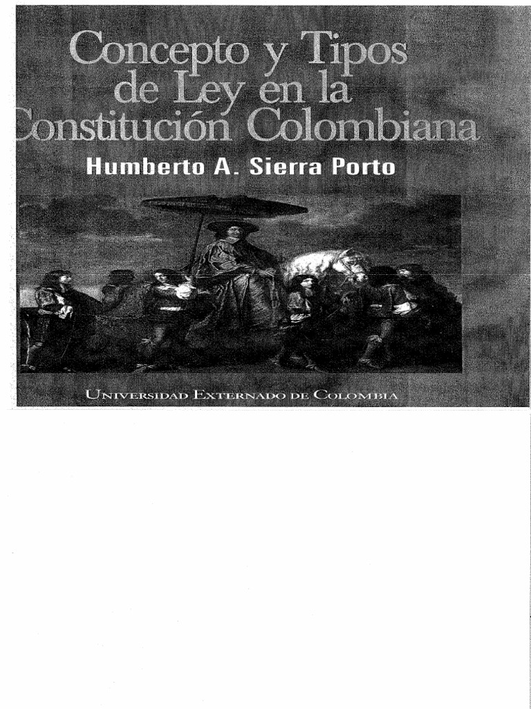 Concepto y tipos de Ley en la Constitución Colombiana | PDF