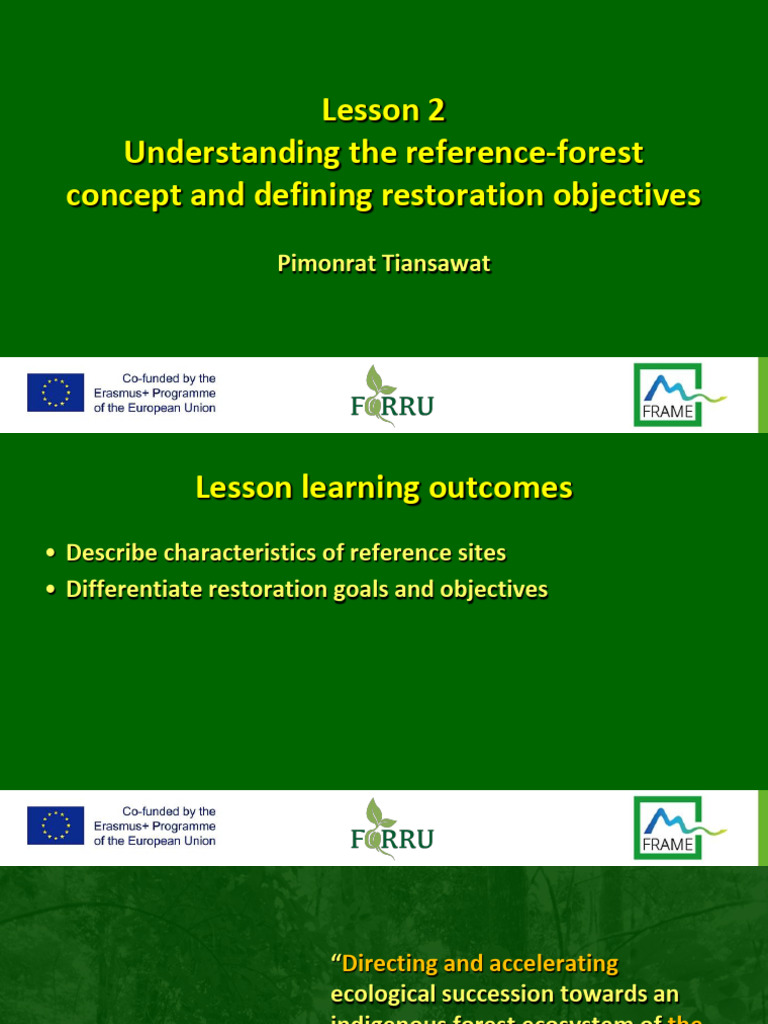 Lesson 2 Reference Sites | PDF | Ecological Restoration | Ecology