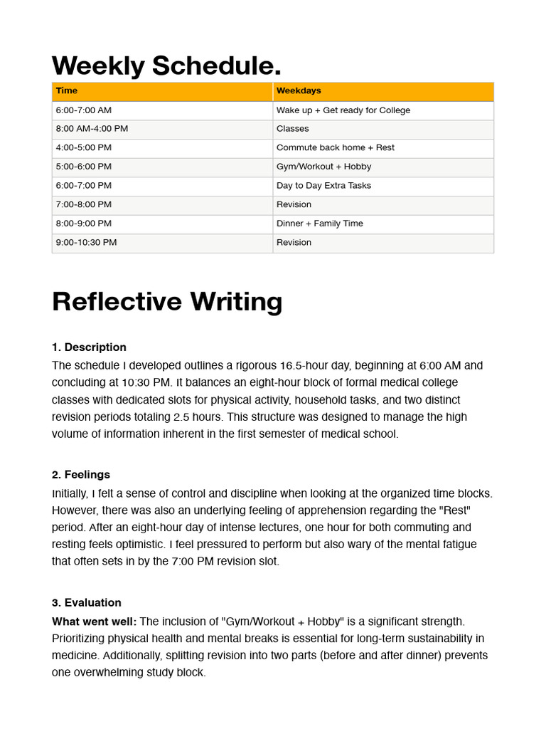 Weekly Time Table | PDF | Psychology | Behavioural Sciences