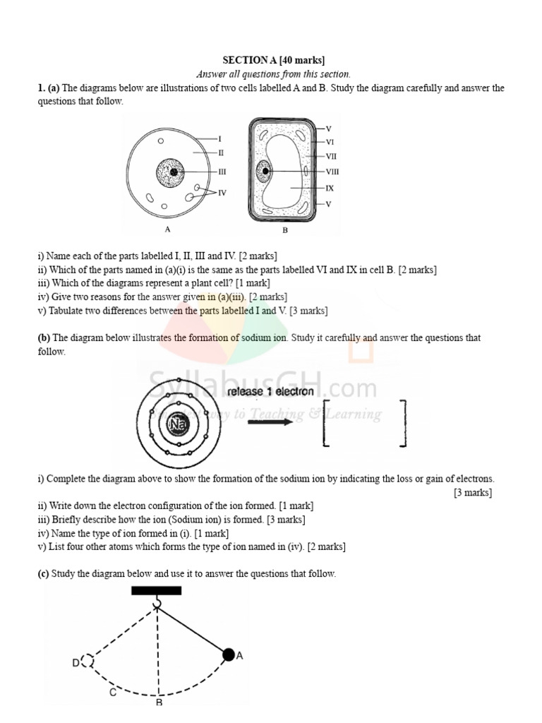 2026 Bece Mock 14 Science 2 | PDF | Ion | Physical Sciences