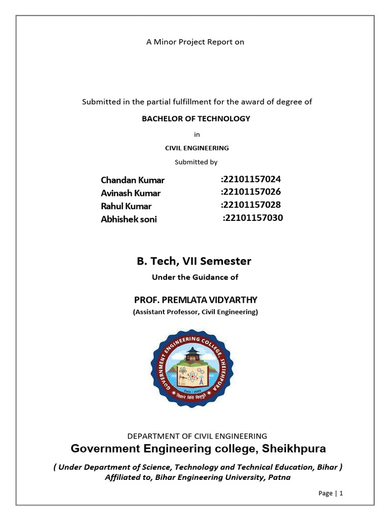 7th Semester Project Report | PDF