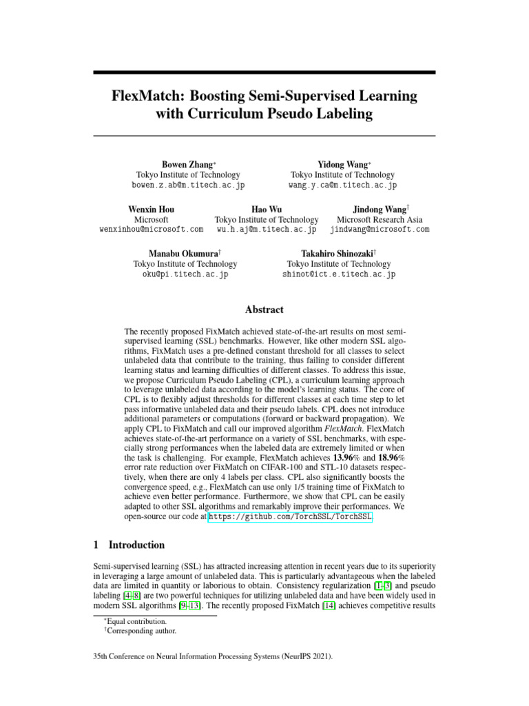 7790 Flexmatch Boosting Semi Superv | PDF
