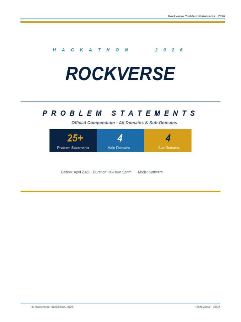 ROCKVERSE Problem Statements.pdf (1) | PDF | Web Development ...
