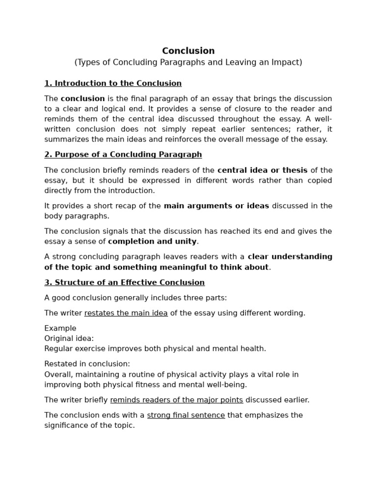 Lec No.12 Conclusion of Essay Structure | PDF | Essays | Cognitive Science
