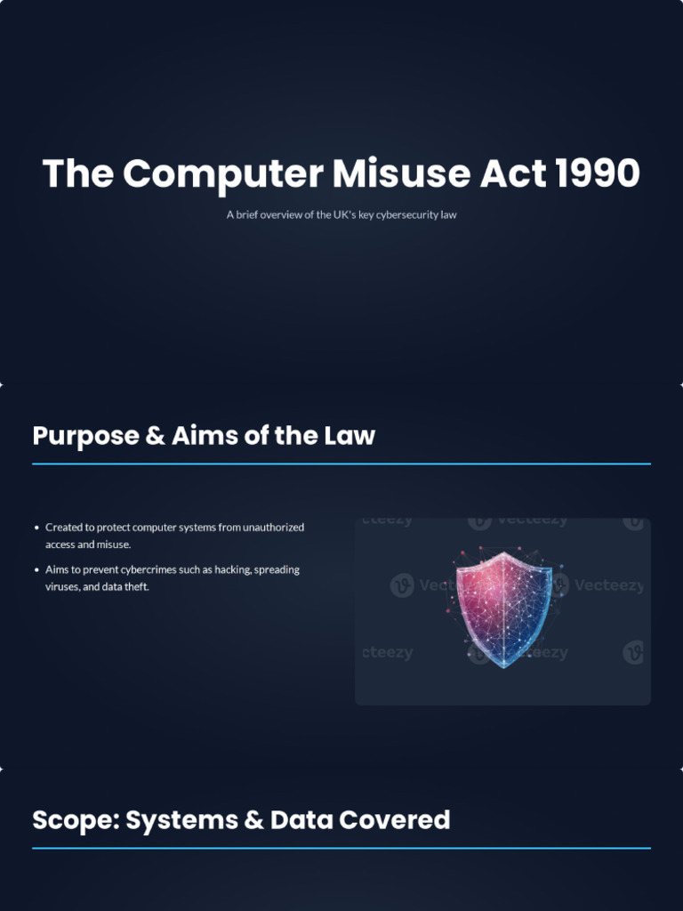 The Computer Misuse Act 1990 | PDF