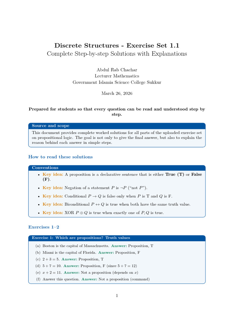 Discrete Mathematics _exercise1_complete_solutions_abdul_rab_chachar ...