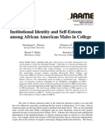 Institutional Identity and Self-Esteem among African American Males in College