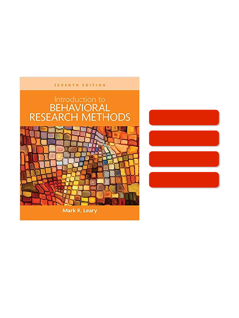 Introduction to Behavioral Research Methods 7th Edition premium unlock ...