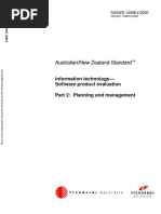 As NZS 14598.2-2000 Information Technology - Software Product Evaluation Planning and Management