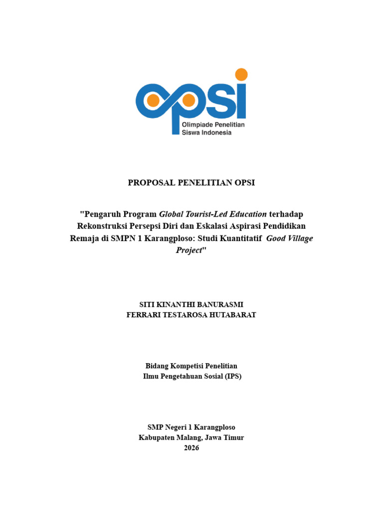 Proposal Penelitian Opsi (7) | PDF