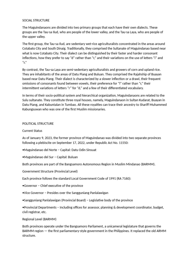 Socio Political Structure | PDF | Linguistics | Languages