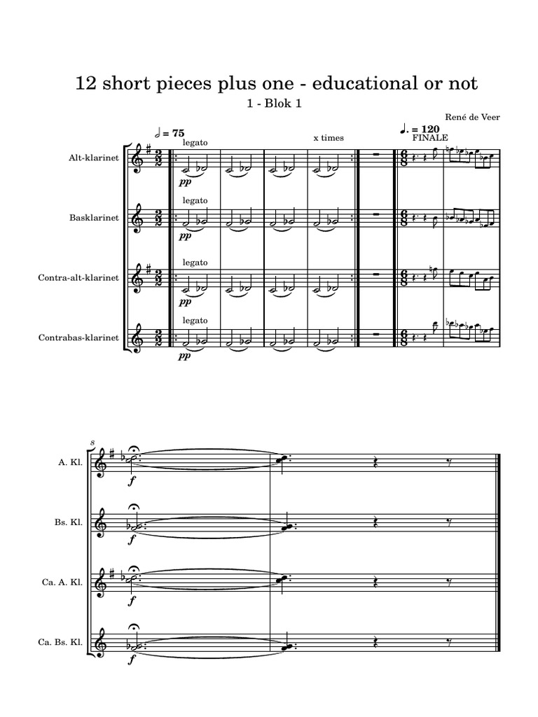 12 Short Pieces Plus One - Educational or Not - 1 Blok 1 - Alt+Bas+CB ...