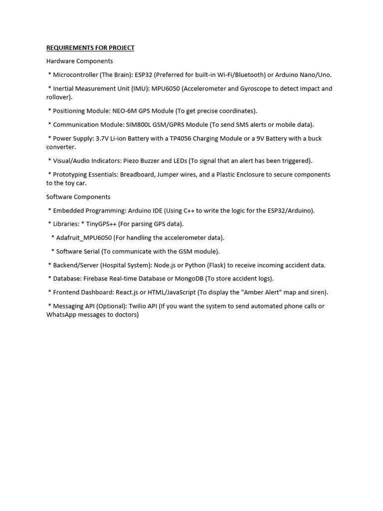 Requirements Project | PDF