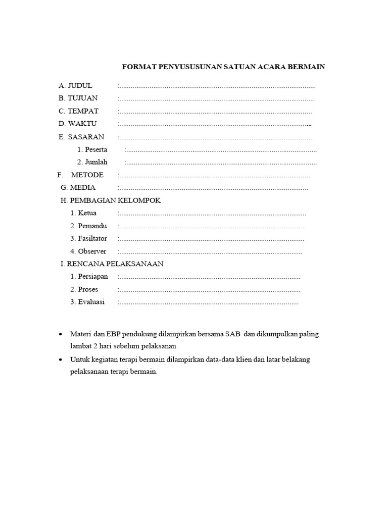 Format Penyusunan SAB | PDF