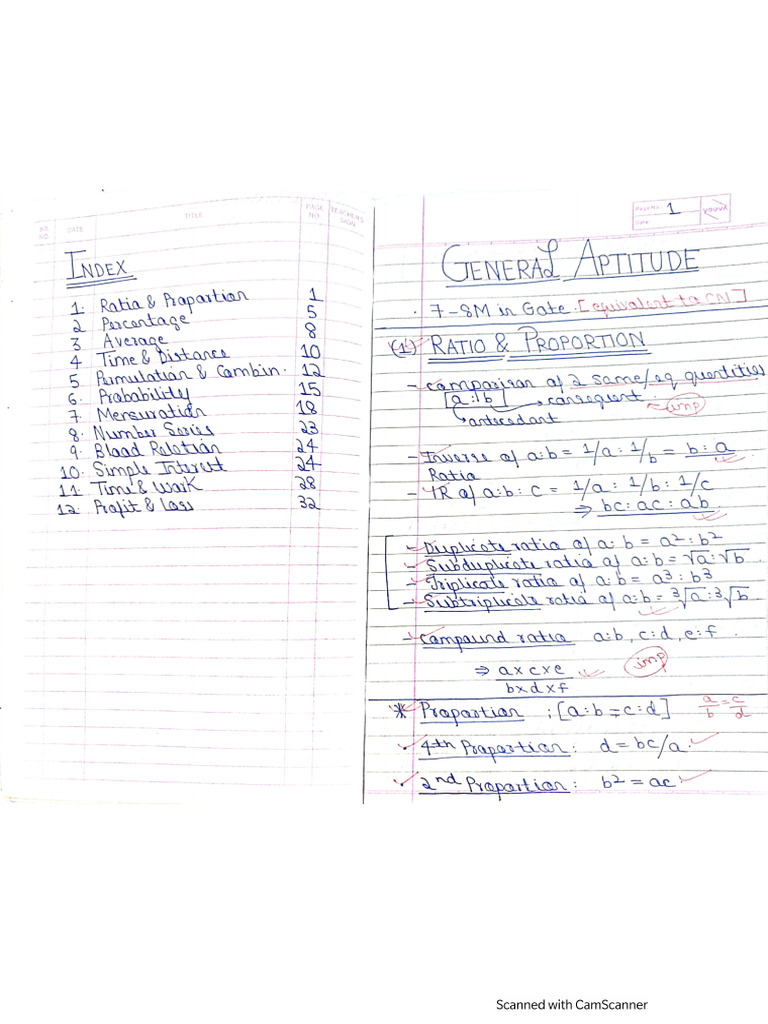 Aptitude Short Notes | PDF