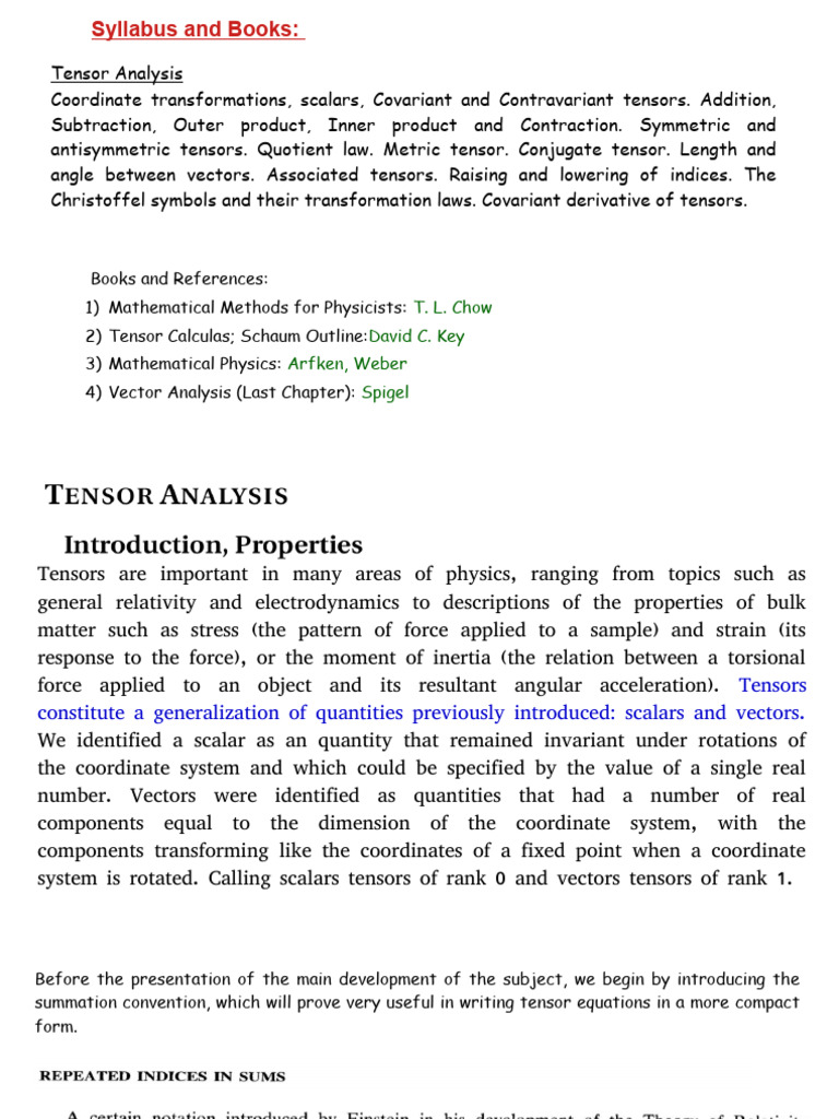 1.tensor Intro | PDF | Tensor | Euclidean Vector