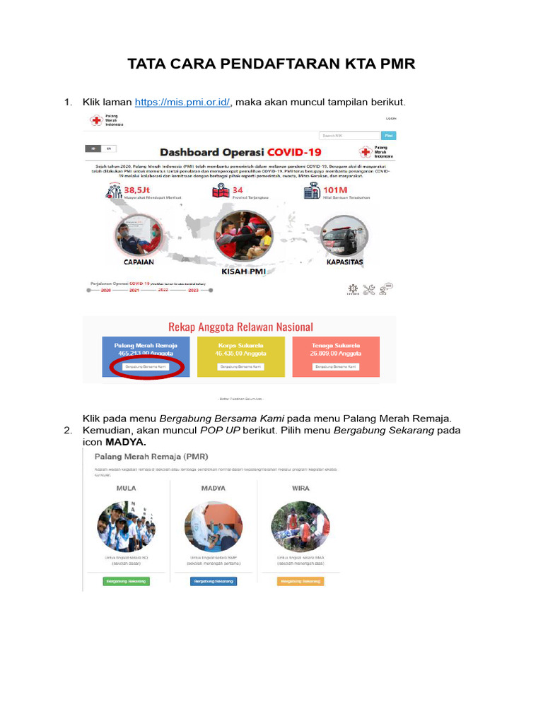 Tata Cara Pendaftaran Kta Pmr 25 | PDF