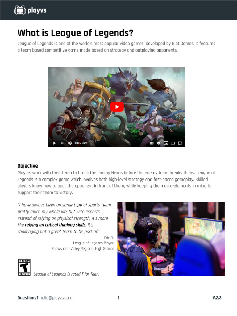 What is League of Legends v2.3 | PDF | Gaming