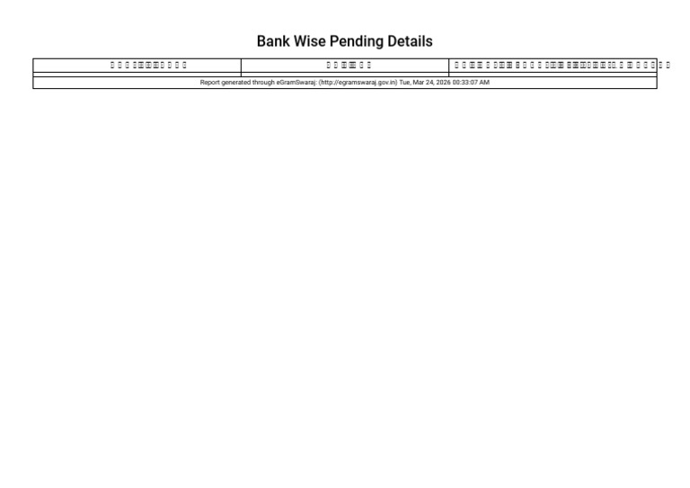 Bank Pending Payment Report | PDF