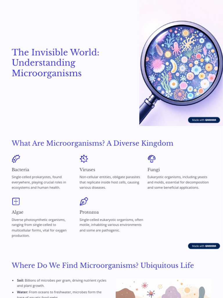 The Invisible World Understanding Microorganisms | PDF | Microorganism ...