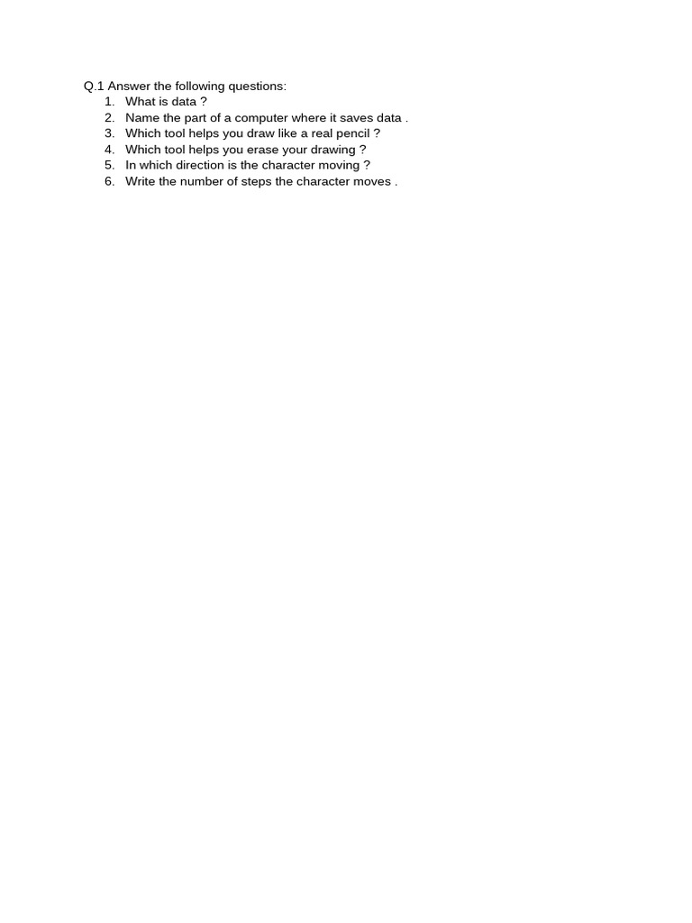 Computer Worksheet | PDF