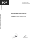 As NZS 2032-2006 Installation of PVC Pipe Systems