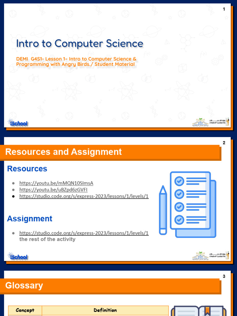 Student Material DEMI G4S1 - Lesson 1 – Intro to Computer Science ...