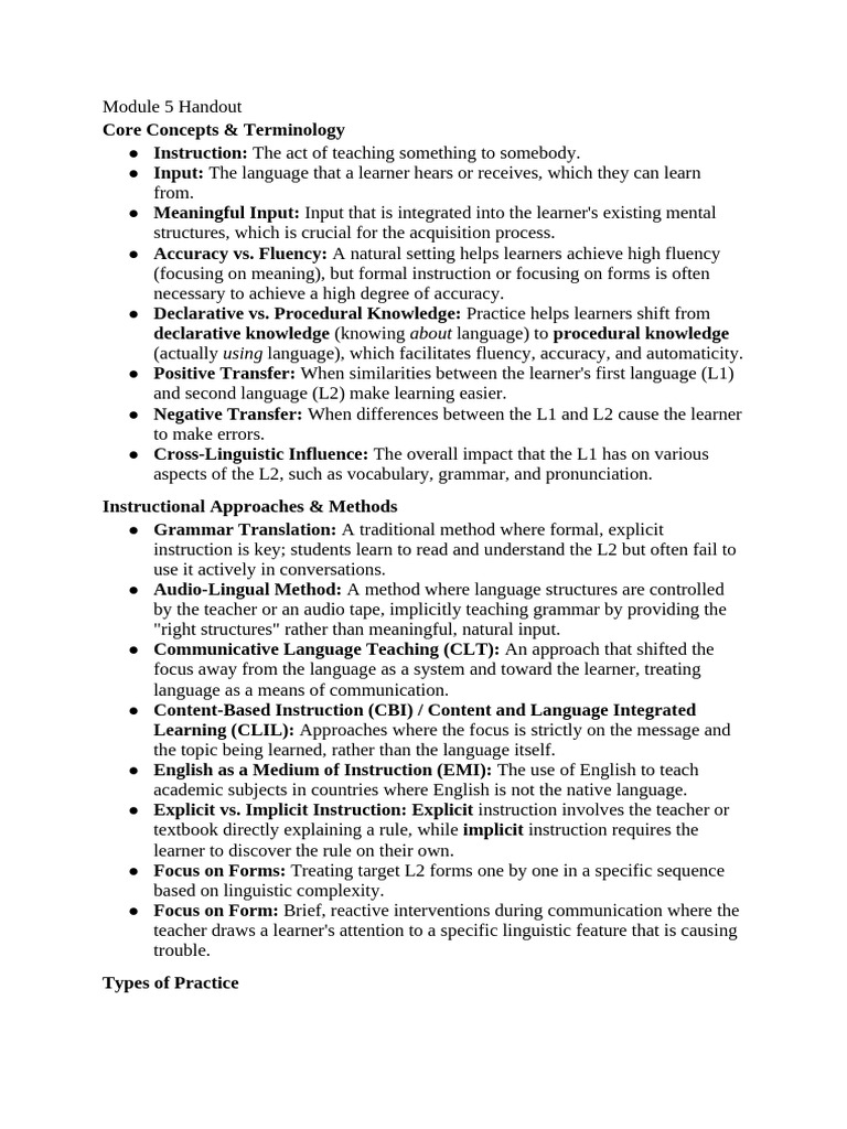 mODULE 5 | PDF | Second Language | Fluency