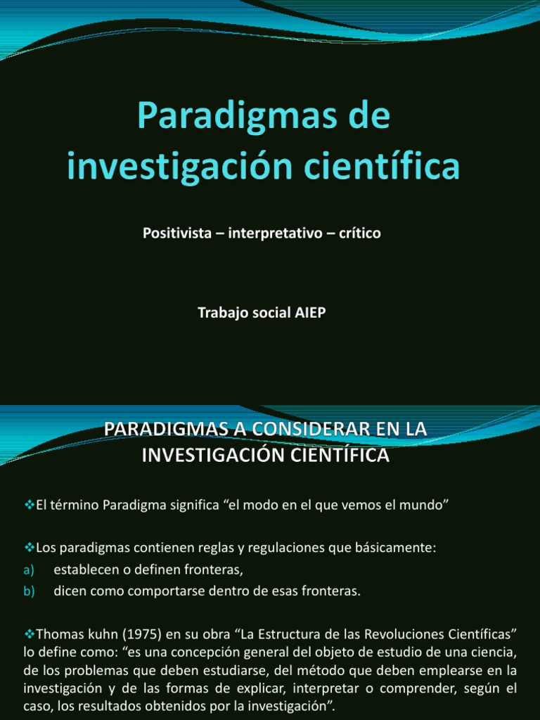 Paradigmas de Investigación Científica | PDF | Paradigma | Science