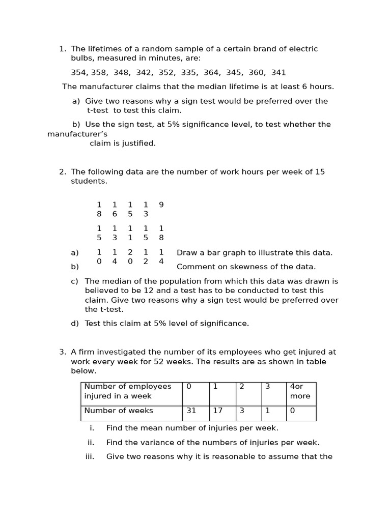 Wsheet8 | PDF | Weighted Arithmetic Mean | Statistical Theory