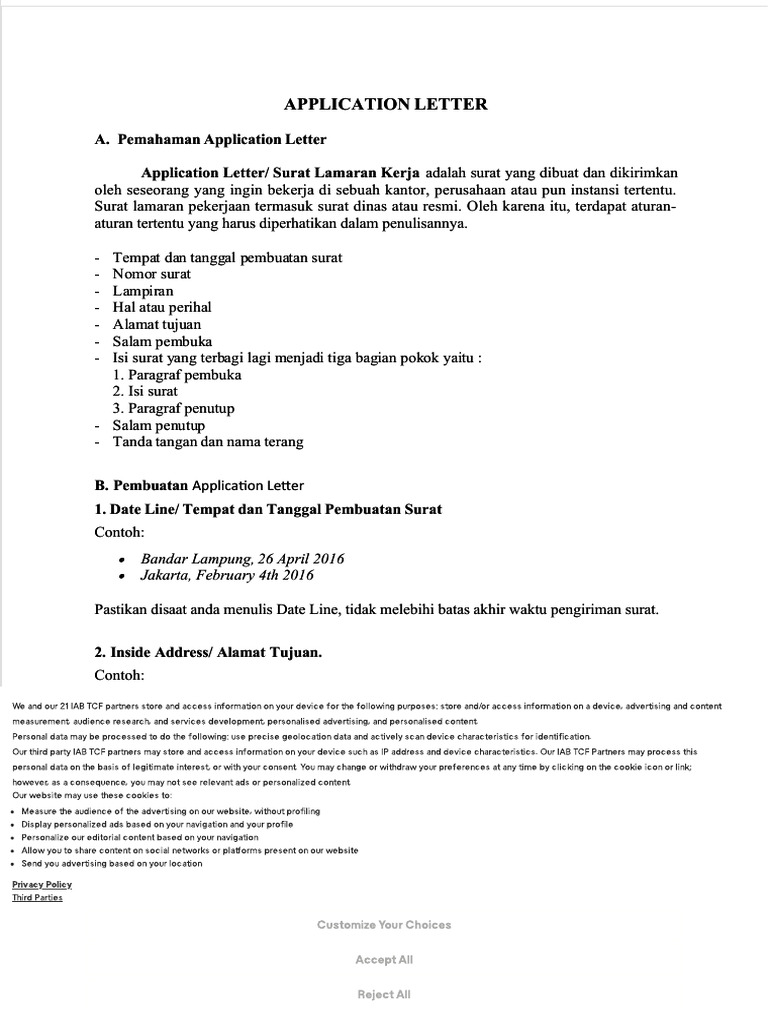 PDF Materi 2 Application Letter Compress (1) | PDF