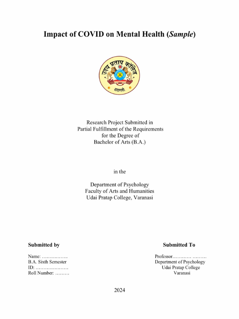 Research Project Format | PDF