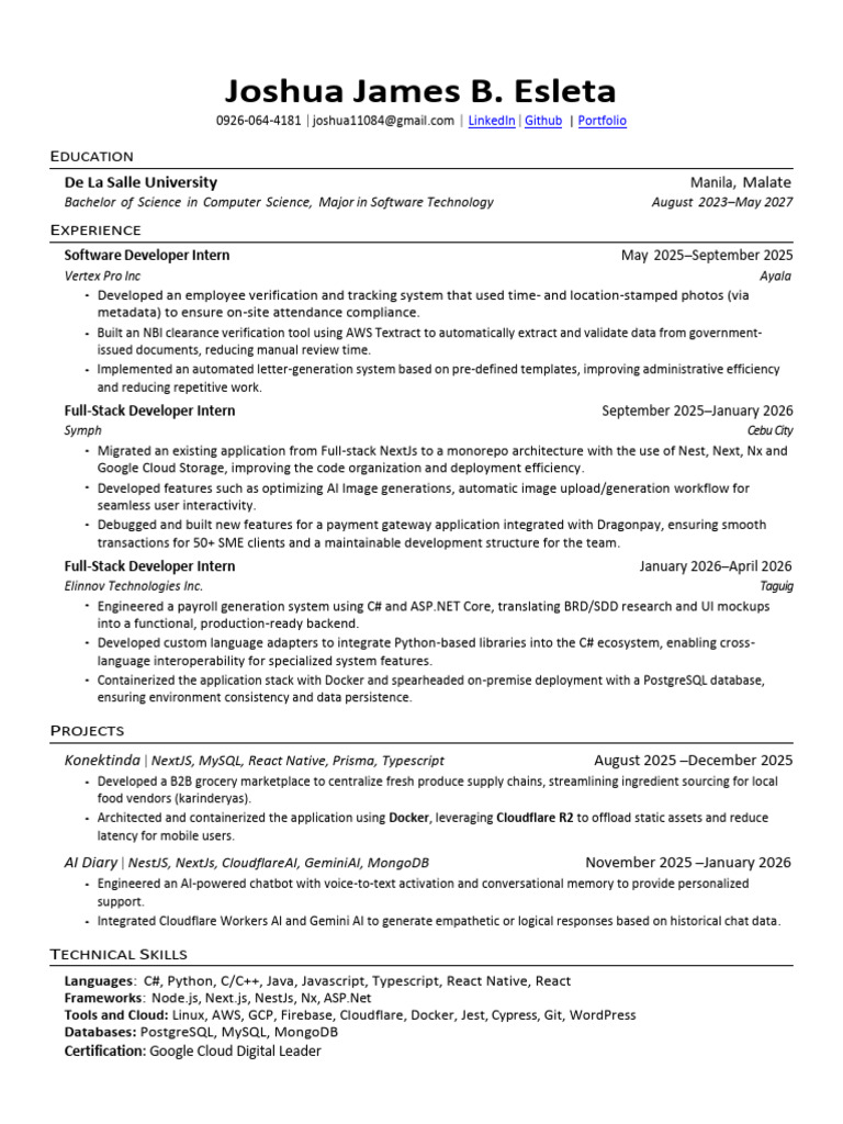 Resume | PDF | Cloud Computing | My Sql