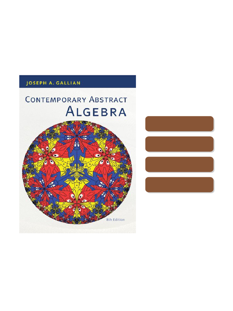 Contemporary Abstract Algebra 8th Edition Joseph Gallian All