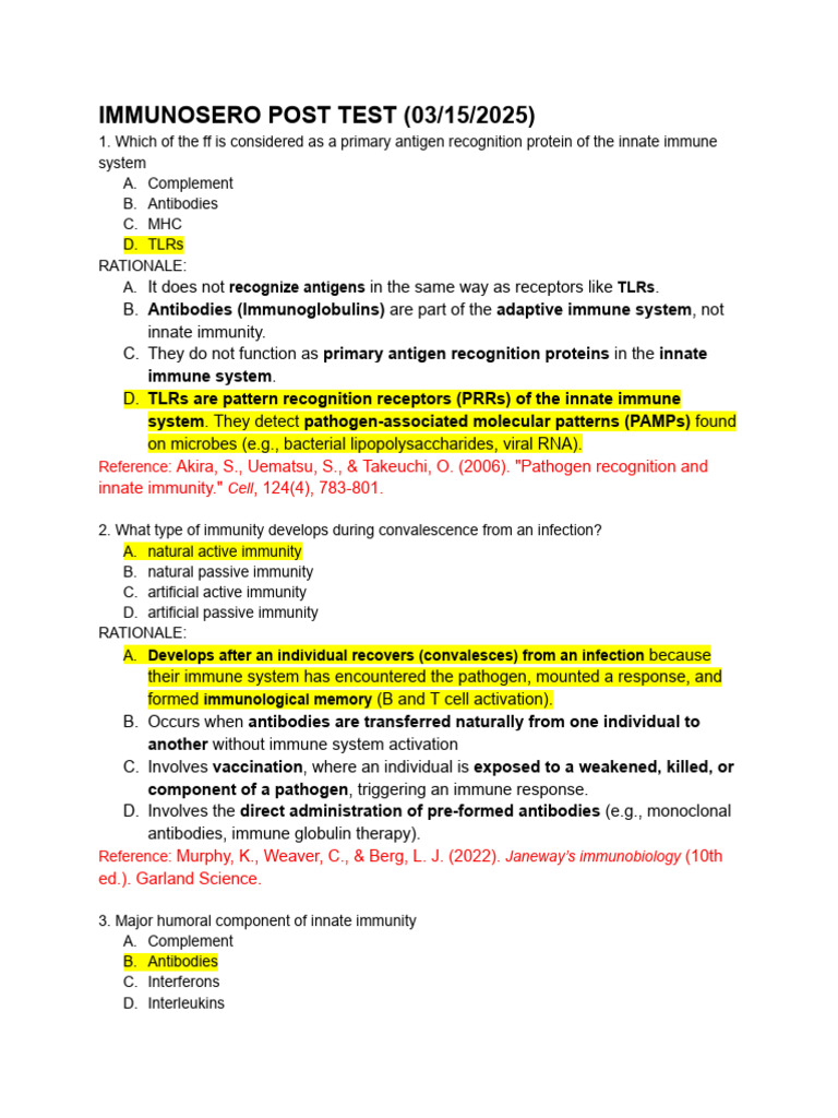IS BB Post Test Rationale | PDF | Elisa | Immunoassay