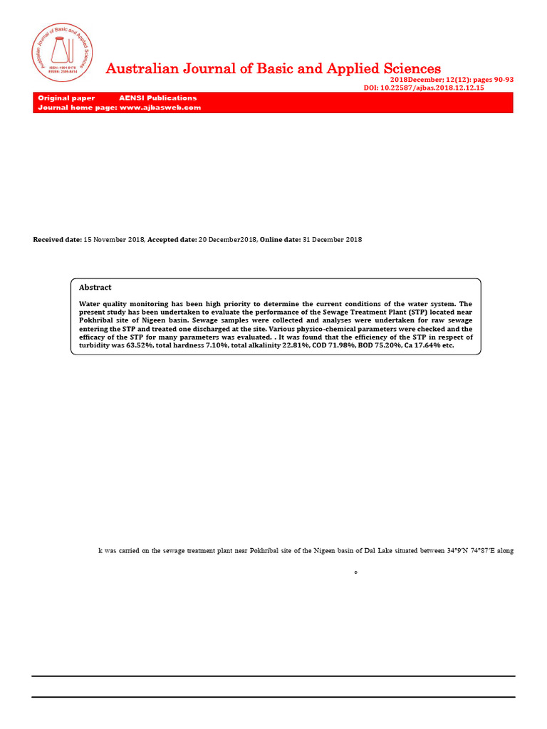 Mine Paper With Faizan-2 Mine 16 | PDF | Sewage Treatment | Water Pollution